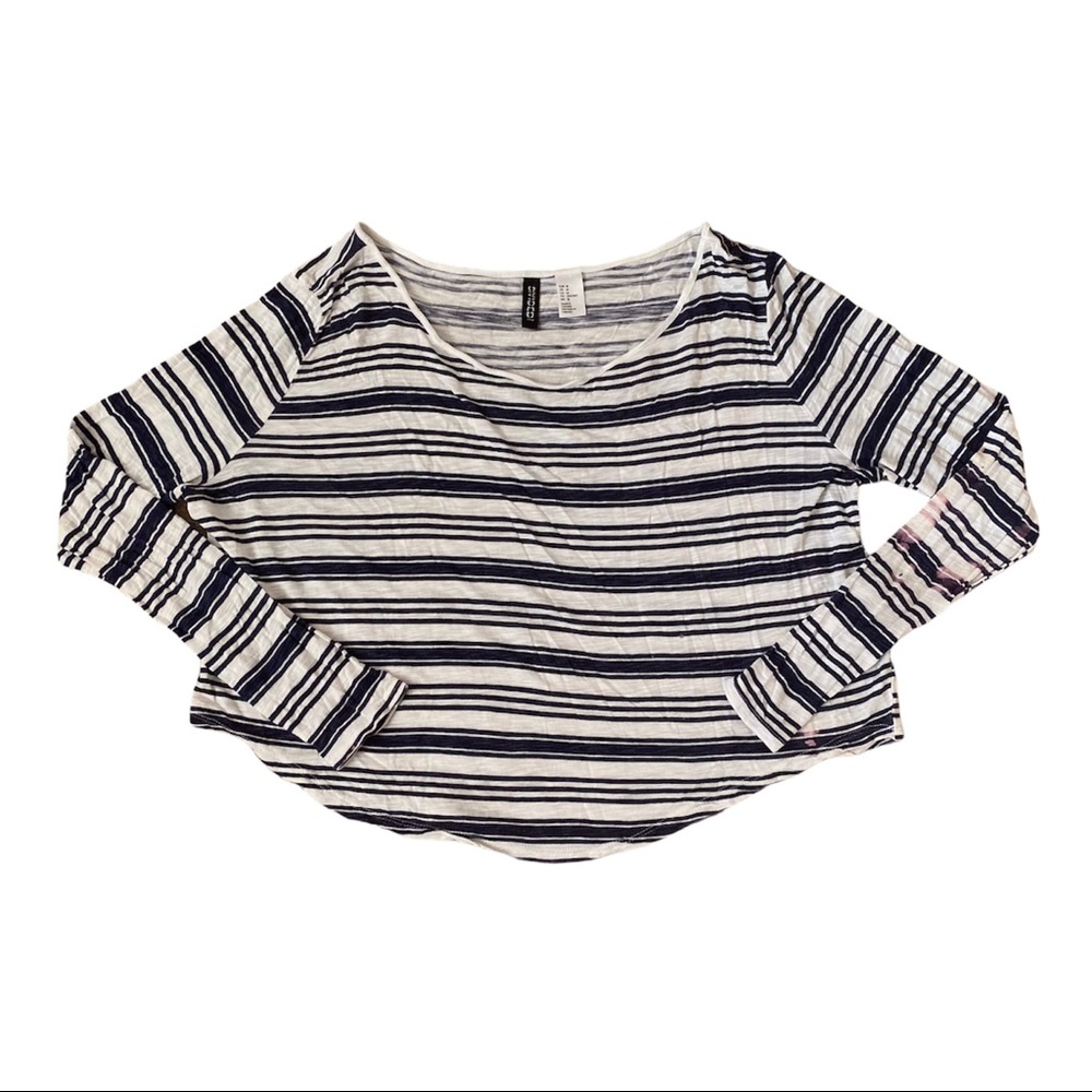 Blue and White Striped Shirt